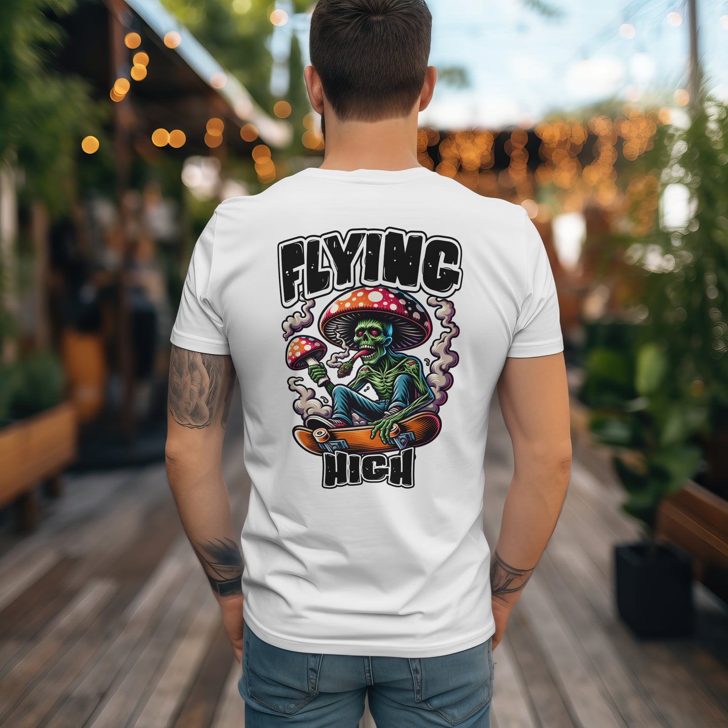 Flying High Urban Streetwear Tee Graphic Short Sleeve T-Shirt
