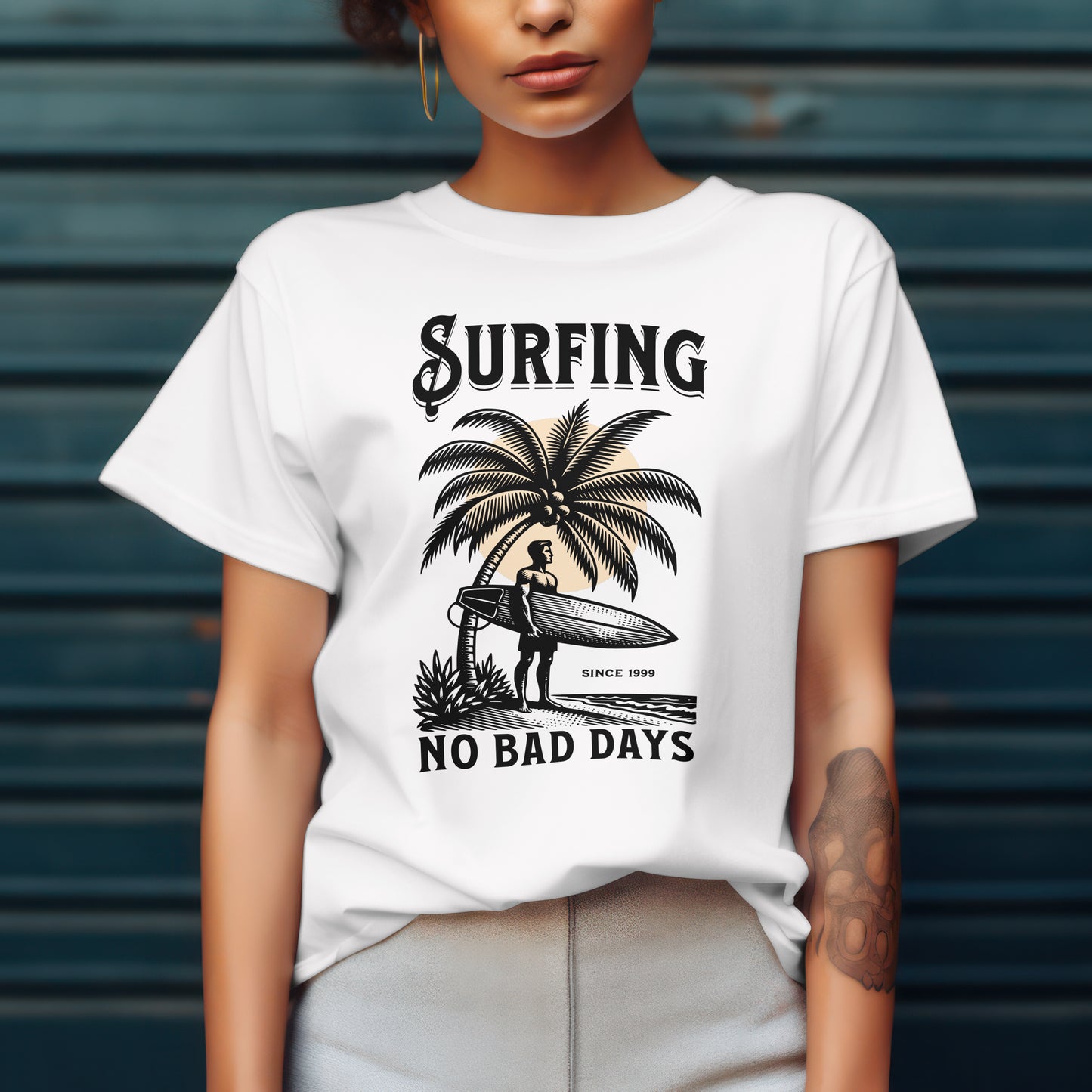 Surfing No Bad Days T-Shirt California Series Tee Short Sleeve