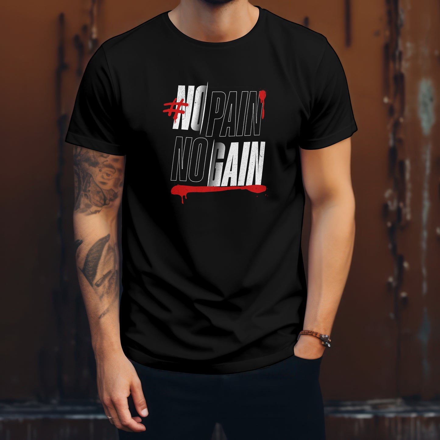 No Pain No Gain Tee Short Sleeve T-Shirt Unisex