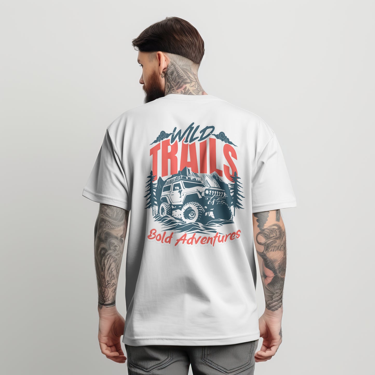 Wild Trails Car Jeep Tee Short Sleeve Off Road T-Shirt