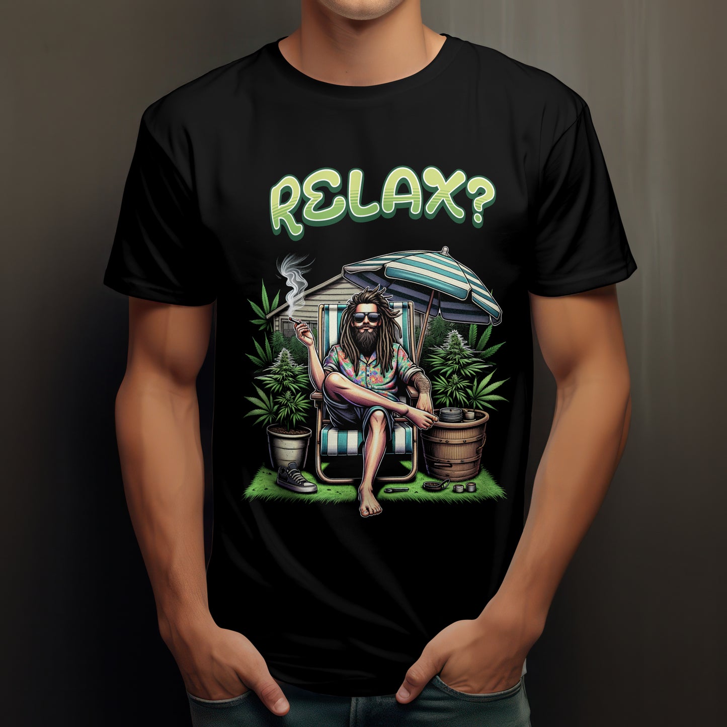 Relax Tee Weed Shirt Unisex Graphic Urban Streetwear Short Sleeve