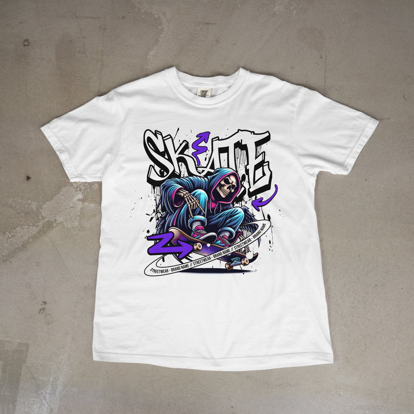 Skate Life Tee Urban Streetwear Unisex Short Sleeve