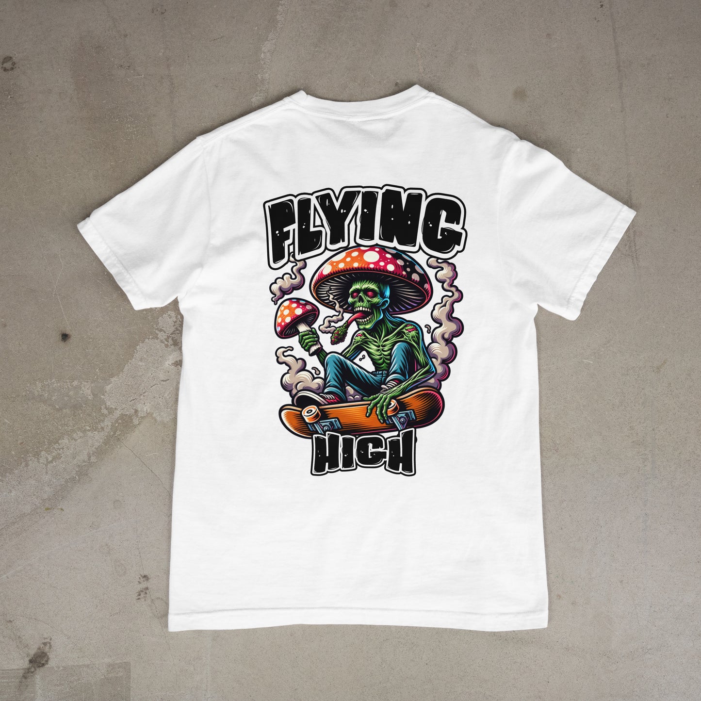 Flying High Urban Streetwear Tee Graphic Short Sleeve T-Shirt