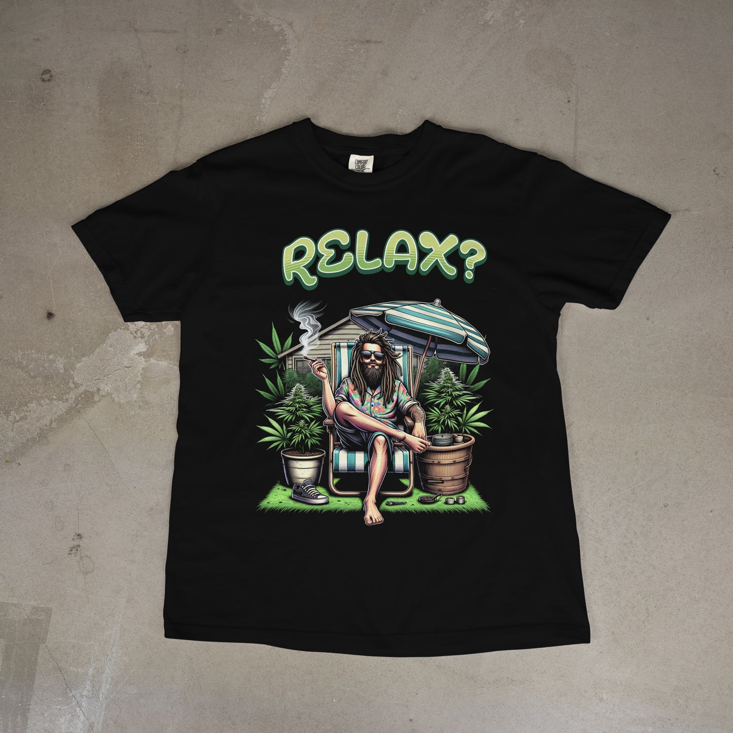 Relax Tee Weed Shirt Unisex Graphic Urban Streetwear Short Sleeve