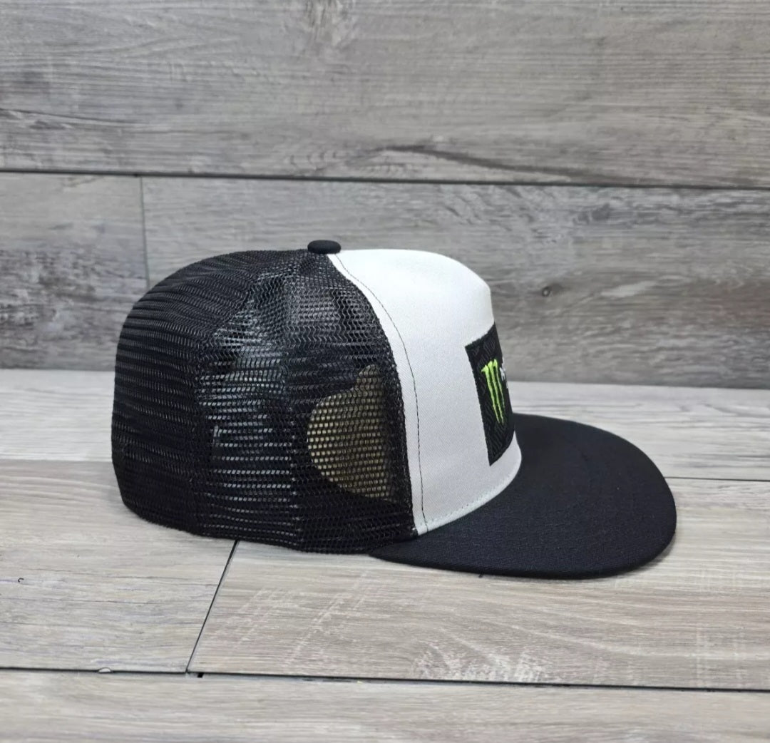 Monster Energy Drink Classic Logo Patch Strapback Hat Cap Adult Trucker Meshback