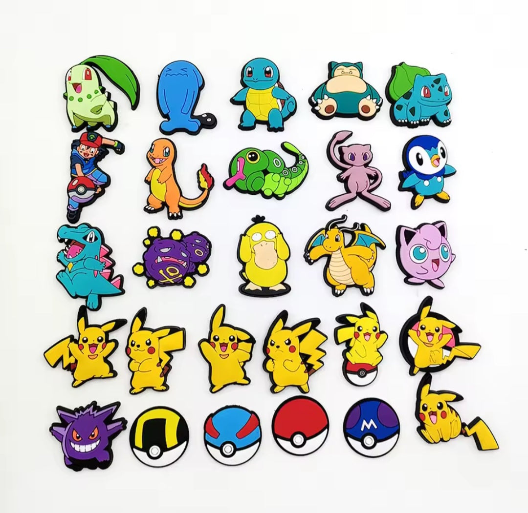27pc Lot of Pokemon Shoe Charms for Crocs