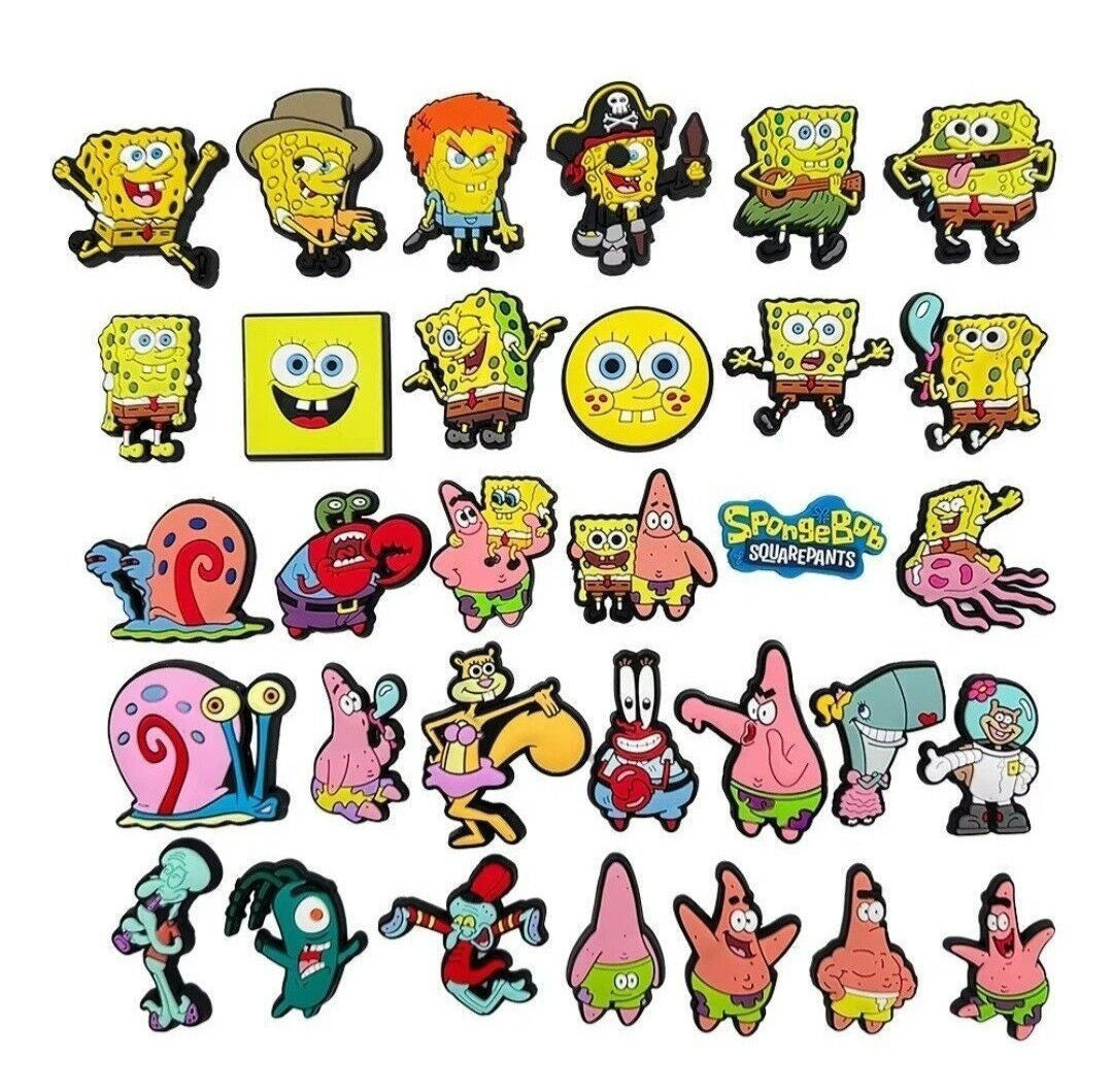 SpongeBob SquarePants Shoe Charms for Crocs 32 Piece