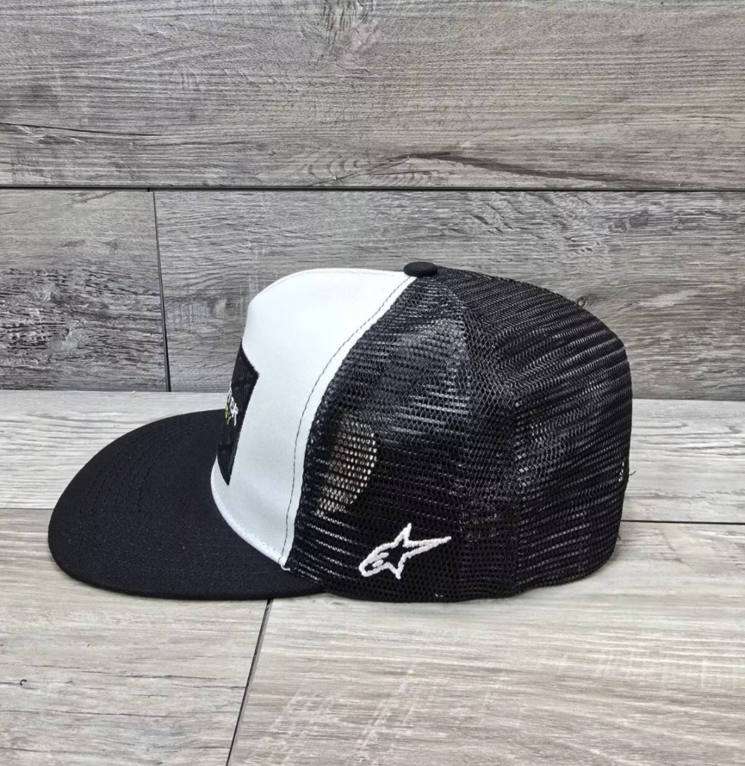 Monster Energy Drink Classic Logo Patch Strapback Hat Cap Adult Trucker Meshback