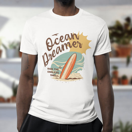 Dreamin Beach Tee White Unisex T-Shirt Short Sleeve