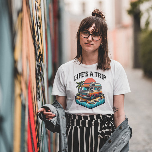 Life's A Trip Beach Travel Unisex Tee Short Sleeve T-Shirt