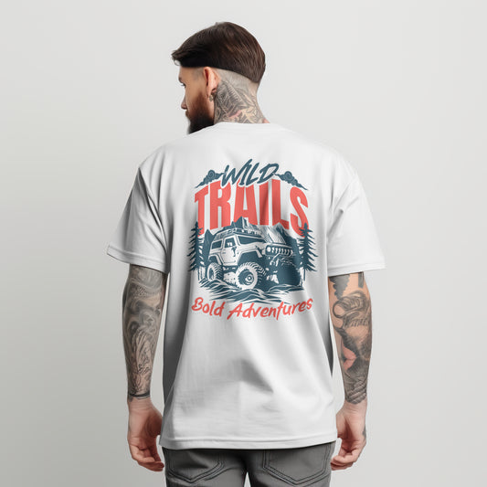 Wild Trails Car Jeep Tee Short Sleeve Off Road T-Shirt