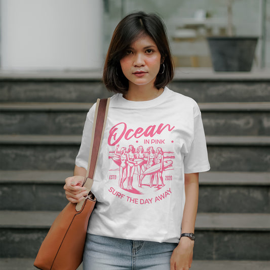 Ocean In Pink California Series Tee Short Sleeve Unisex T-Shirt