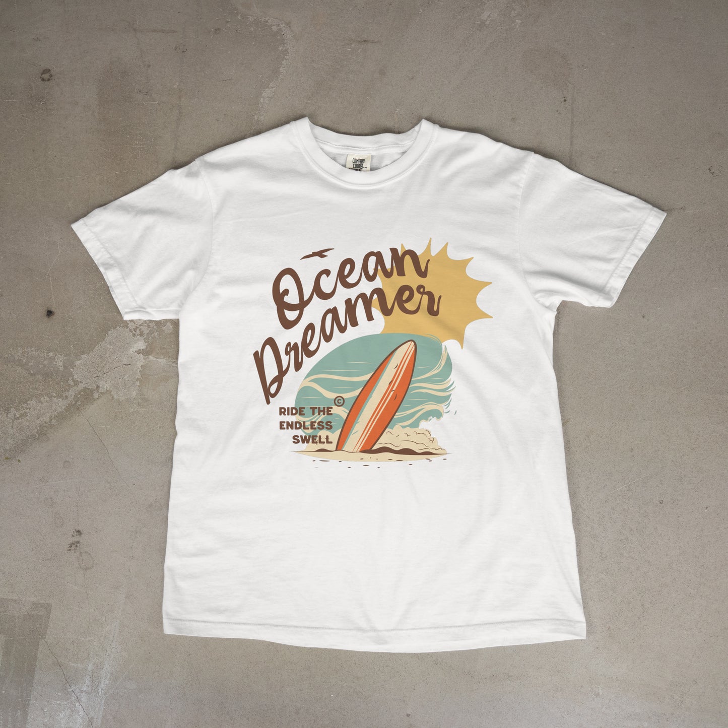 Dreamin Beach Tee White Unisex T-Shirt Short Sleeve
