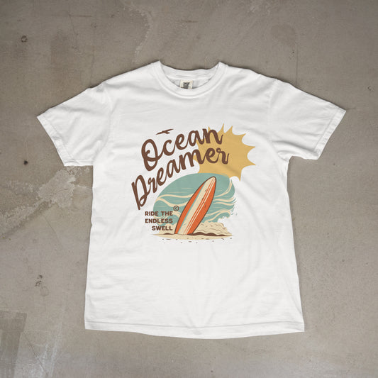 Dreamin Beach Tee White Unisex T-Shirt Short Sleeve