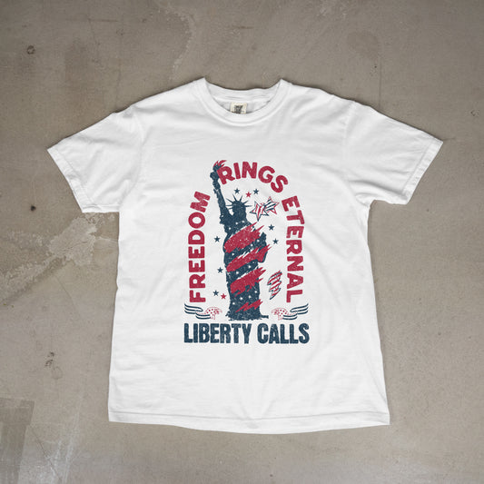 Liberty Calls Freedom USA Tee Short Sleeve T-Shirt