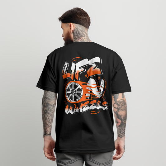 Life on Wheels Black Tee Unisex Gearhead T-Shirt