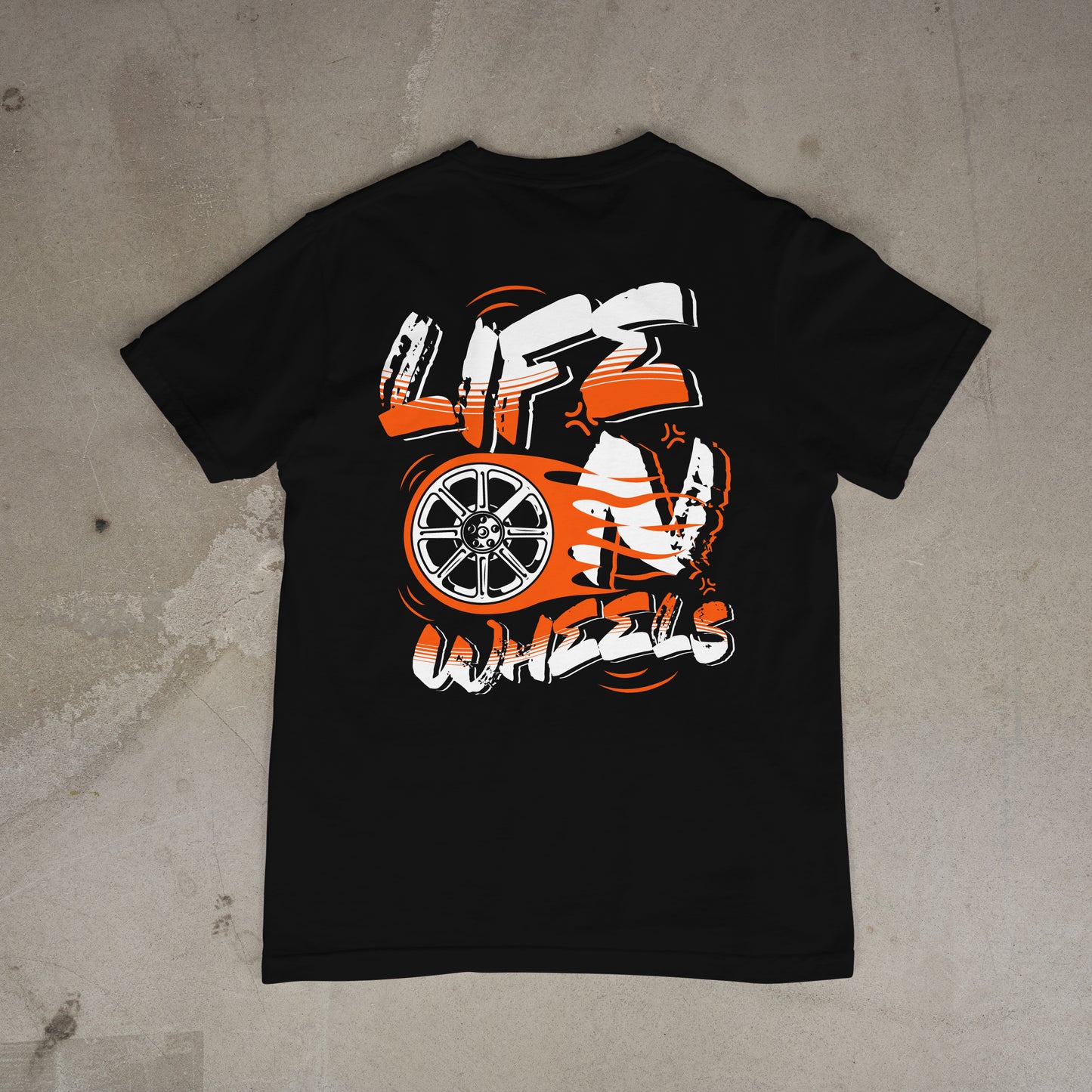Life on Wheels Black Tee Unisex Gearhead T-Shirt