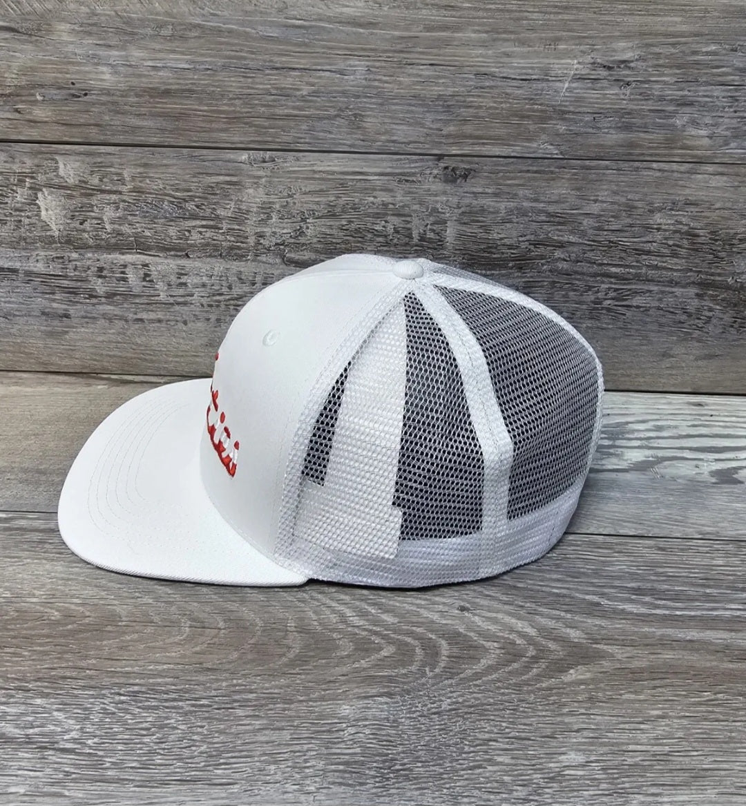 USA Patriotic Titties White Trucker  Mesh Back Cap Hat Adult Snapback