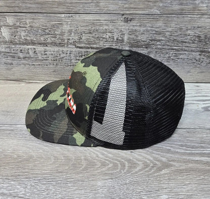 USA Patriotic Titties Camo/Black Trucker Mesh Back Adult Snapback Hat Cap