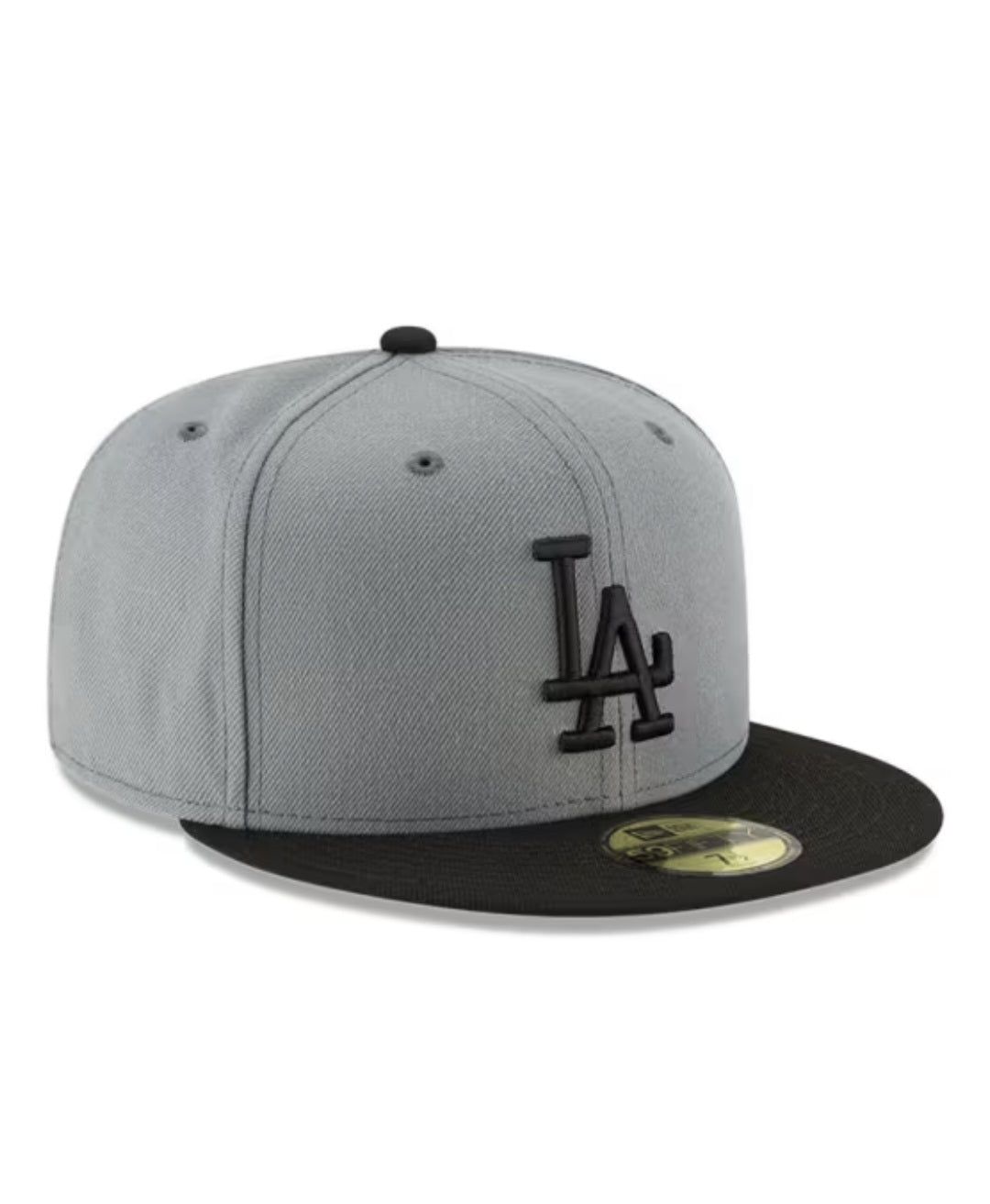 Los Angeles Dodgers Hat Cap New Era 59fifty Fitted Gray Black