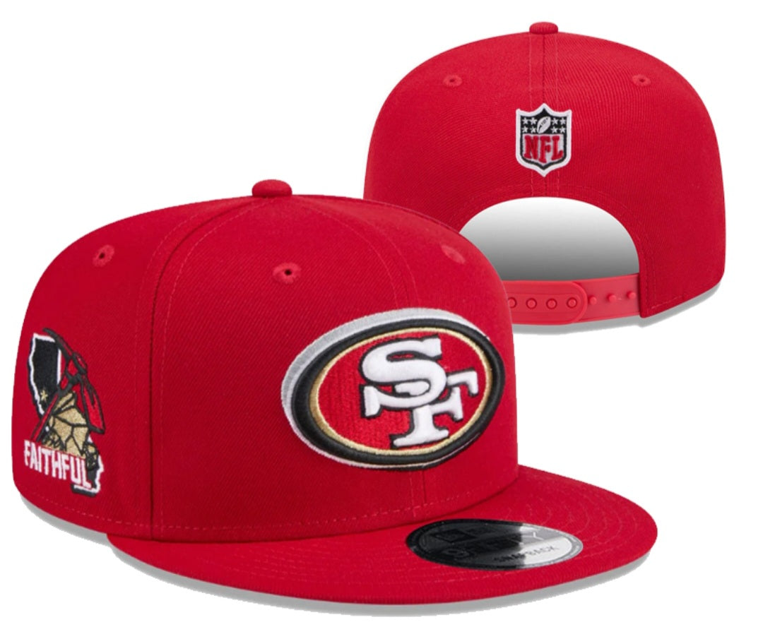 San Francisco 49ers New Era Hat Cap Snapback Faithful NFL Adult Red