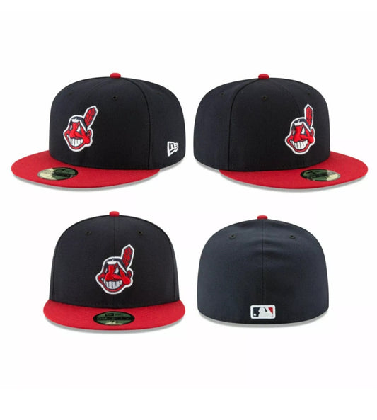 Cleveland Indians Chief Wahoo New Era 59fifty Hat Cap Fitted MLB Adult