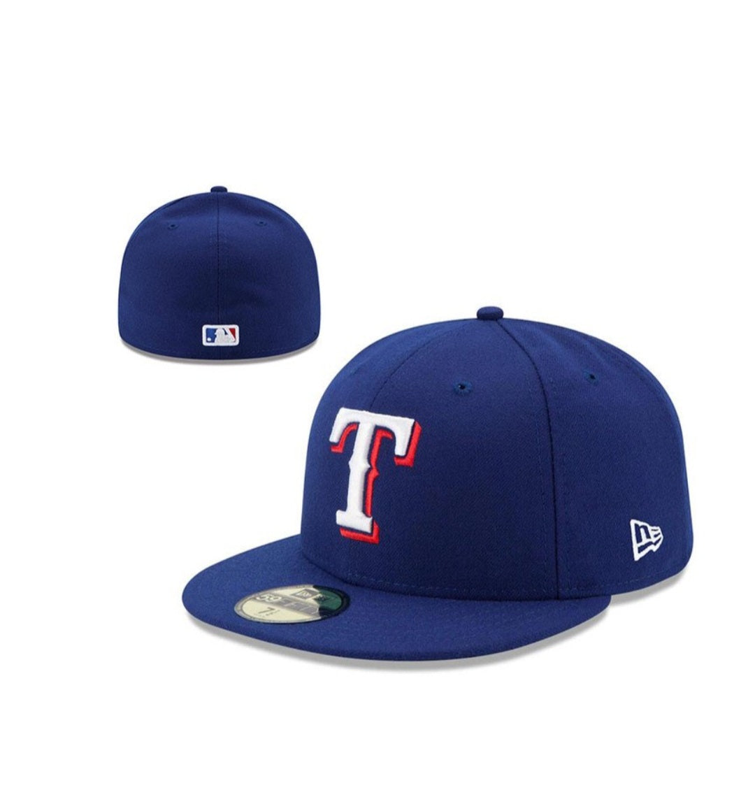 Texas Rangers New Era 59fifty Hat Cap Fitted MLB Adult Blue