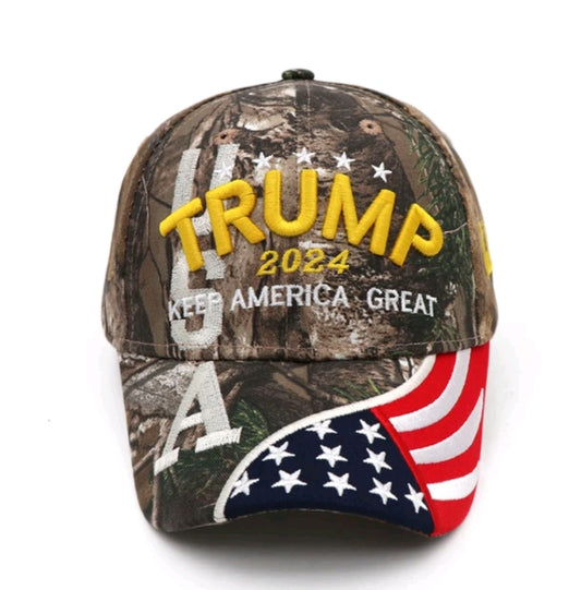 Keep America Great Trump 2024 Hat Cap "MAGA" Donald Trump Camouflage USA