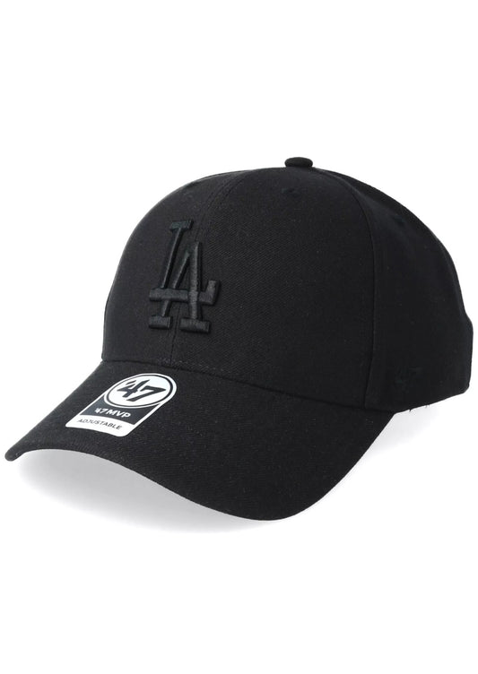 Los Angeles Dodgers 47' Brand Hat Cap Adult Strapback Black on Black