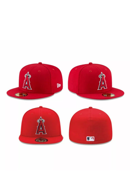 Los Angeles Angels Hat Cap New Era 59Fifty Red Fitted MLB California