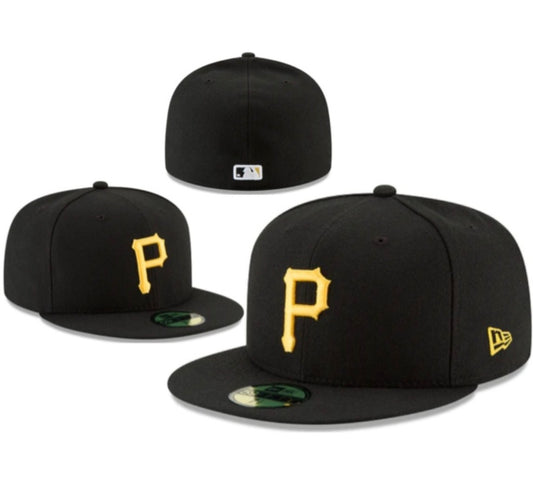 Pittsburgh Pirates PIT MLB New Era 59FIFTY Fitted Hat Cap Adult Black