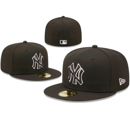 New Era 59Fifty Hat MLB Basic New York Yankees Baseball Cap Black/Black