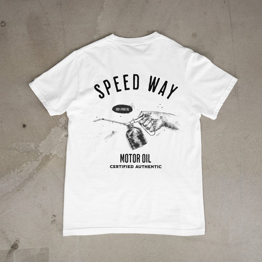 Speed Way Motor Service Tee White Unisex Short Sleeve T-Shirt