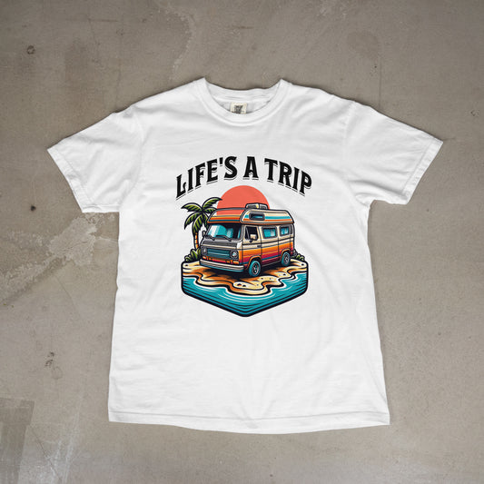 Life's A Trip Beach Travel Unisex Tee Short Sleeve T-Shirt