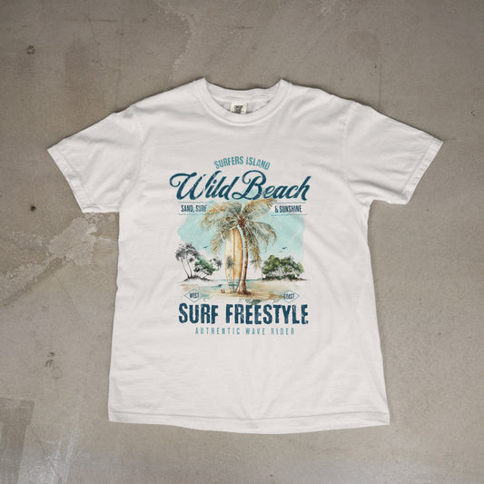 Wild Beach Surfing Shirt Unisex T-Shirt Short Sleeve