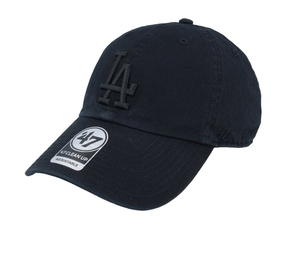 Los Angeles Dodgers 47' Brand Hat Cap Adult Strapback Black on Black