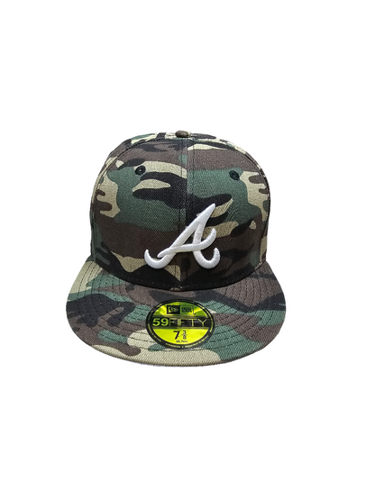 Atlanta Braves Hat Cap Camouflage New Era 59Fifty Mens Fitted MLB Adult