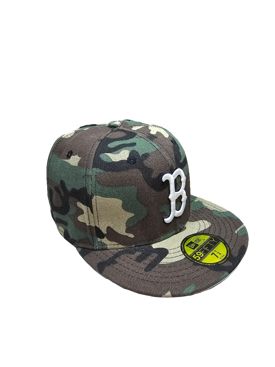 Boston Red Sox Hat Cap Adult New Era 59FIFTY Fitted Camouflage