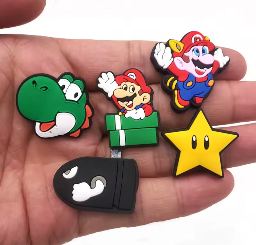 27pc Lot of Super Mario Brothers Shoe Charms for Crocs Mario Luigi