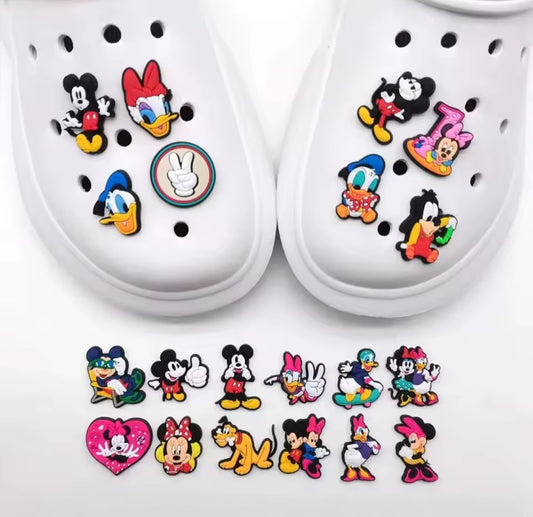 20 Piece Lot of Disney Shoe Charms for Crocs Mickey Minnie Donald