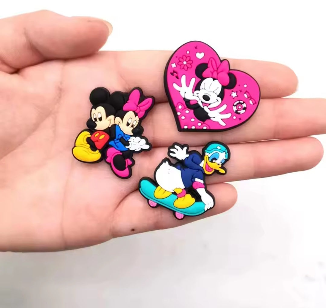 20 Piece Lot of Disney Shoe Charms for Crocs Mickey Minnie Donald
