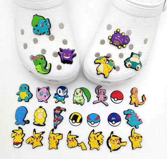 27pc Lot of Pokemon Shoe Charms for Crocs