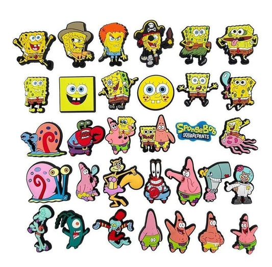SpongeBob SquarePants Shoe Charms for Crocs 32 Piece