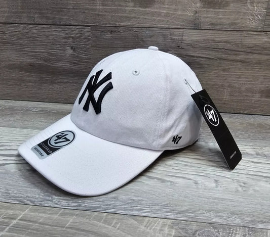 New York Yankees '47 Brand Cap Hat Adult Baseball MLB Strapback NY White / Black