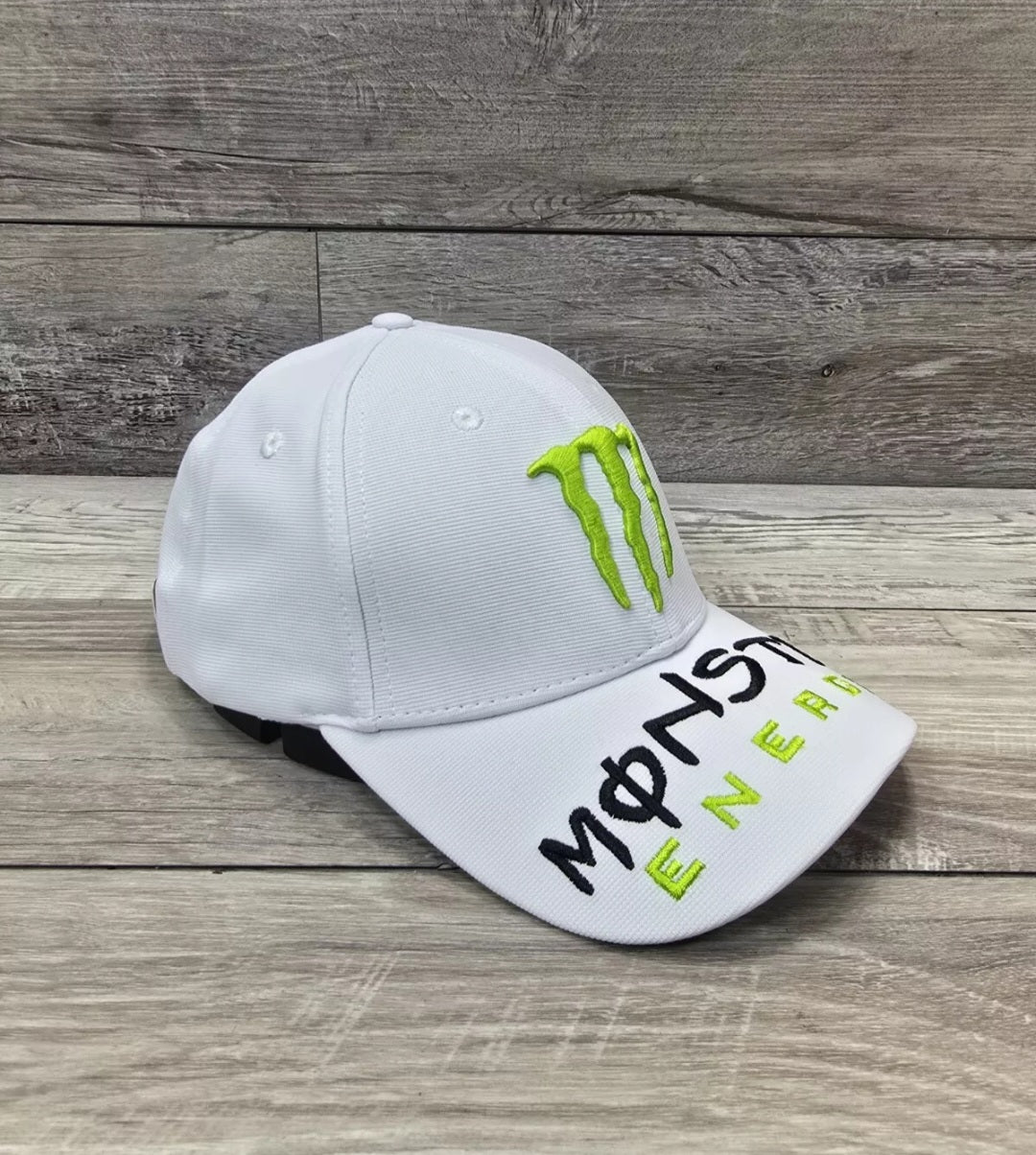 Monster Energy Drink Classic Logo Fully Embroidered Strapback Hat Cap Adult