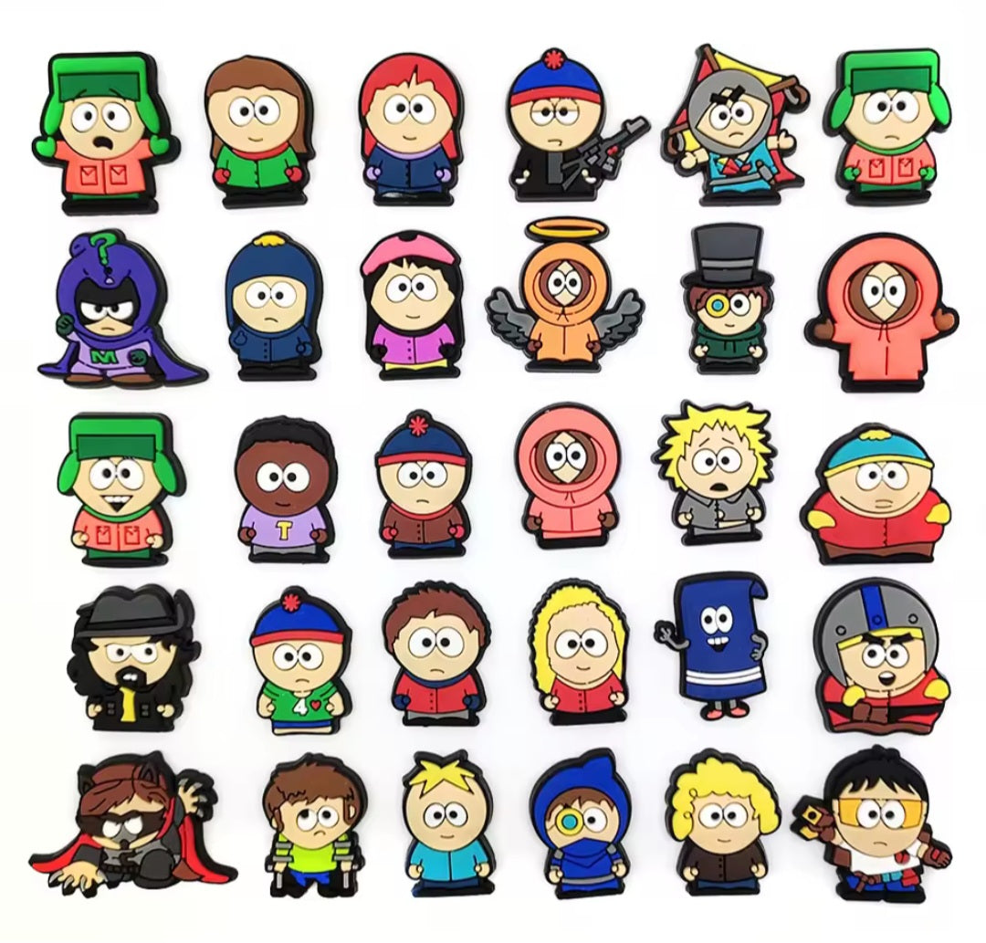 30 Piece Lot of South Park Shoe Charms for Crocs Cartman Kenny