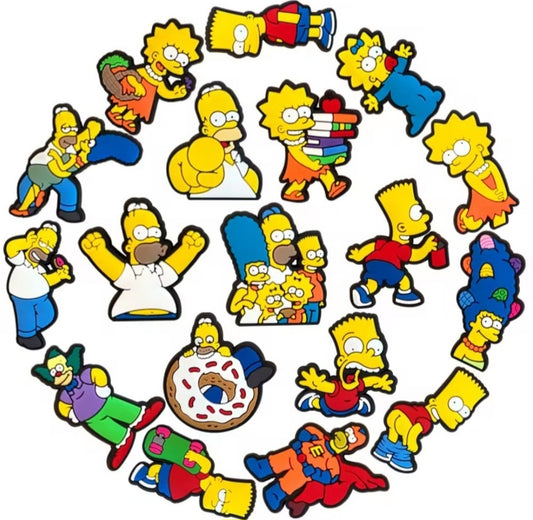 Simpsons 18 Piece Funny Simpsons Tv Show Crocs Charms Shoes Charms