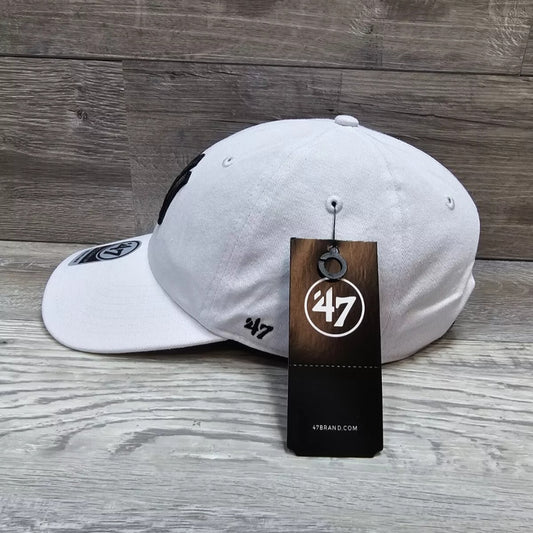 New York Yankees '47 Brand Cap Hat Adult Baseball MLB Strapback NY White / Black